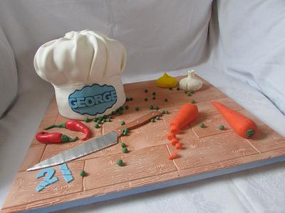 chefs hat - Cake by jen lofthouse
