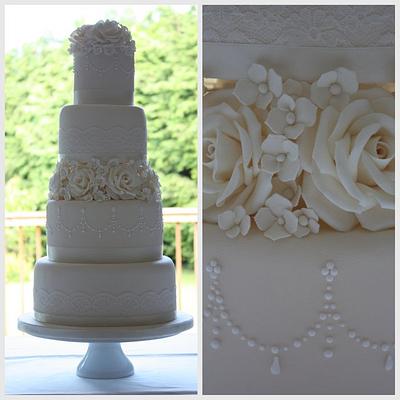 Downton Abbey Wedding Cake - Cake by TiersandTiaras