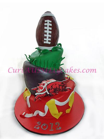 Bloomingdale Bulls girls flag football cake - Cake by CuriAUSSIEty  Cakes