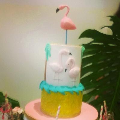 flamingo cakes - Cake by adrydeco