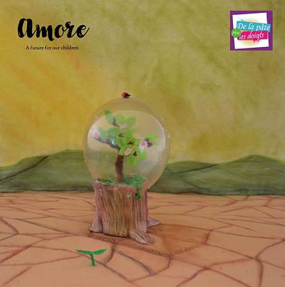 Amore - a futur for our Children - Cake by De la Pâte plein les doigts
