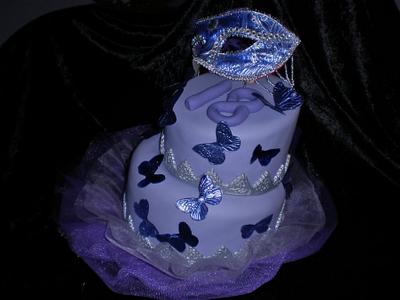 Gelatin Butterflies Topsey 18th  - Cake by Sugarart Cakes