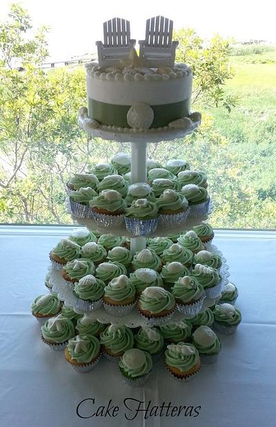Sage green and pearls - Cake by Donna Tokazowski- Cake Hatteras, Martinsburg WV