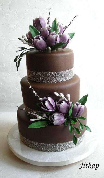 Svatební s tulipány - Cake by Jitkap