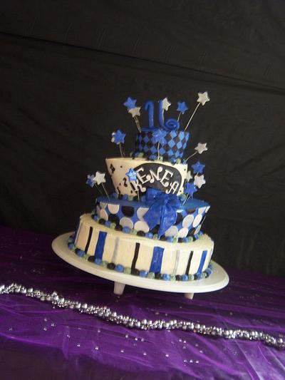 topsy turvy sweet 16! - Cake by sweettooth