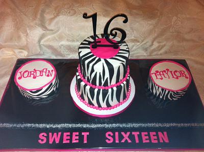 Double Sweet 16 Cake - Cake by Sweet Scene Cakes
