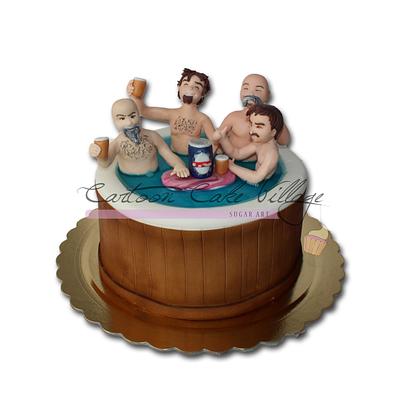 Swim Party beer & friends - Cake by Eliana Cardone - Cartoon Cake Village