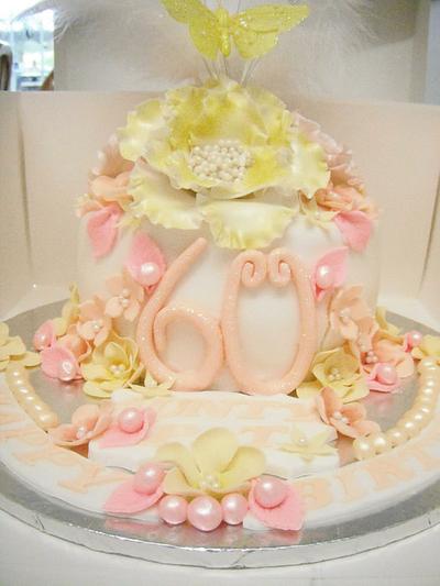 Lemon and pink - Cake by Vanessa Platt  ... Ness's Cupcakes Stoke on Trent