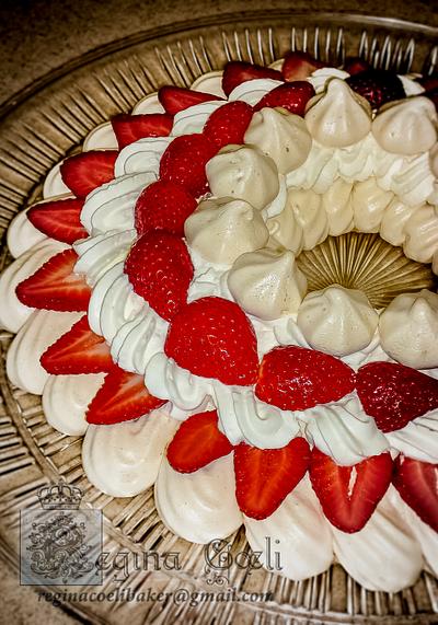 Strawberry Pavlova Ring - Cake by Regina Coeli Baker