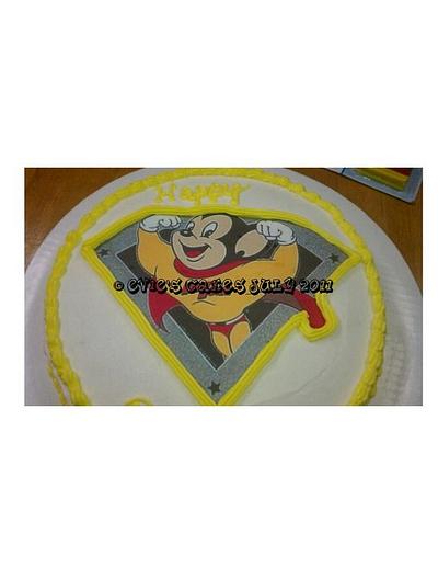 My hubby's Mighty Mouse Cake - Cake by BlueFairyConfections