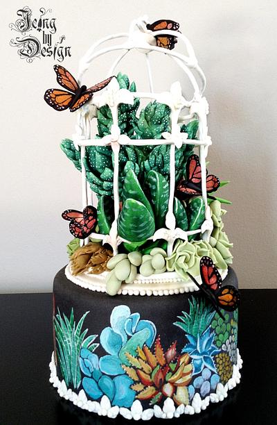 Vet plant cake with hand painted detail - Cake by Jennifer