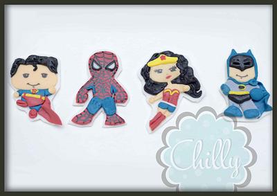 superheroes 2d topper  - Cake by Chilly