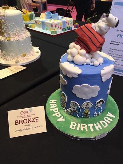 A Peanuts/Snoopy themed Cake - Cake by Woody's Bakes