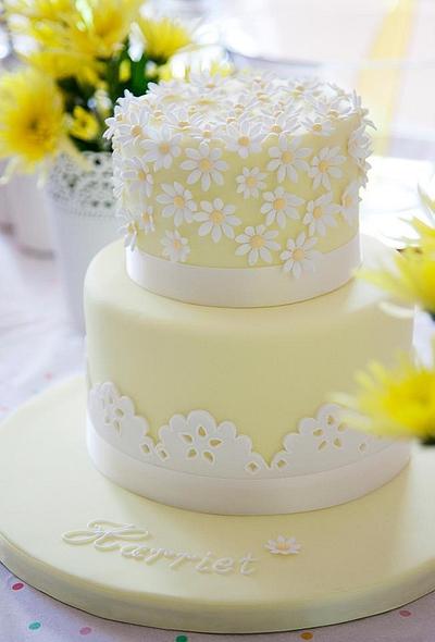 Spring Inspired Christening cake - Cake by S K Cakes