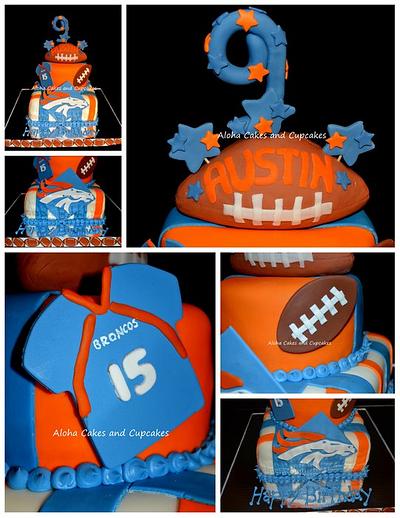Broncos Birthday - Cake by Sarah Scott
