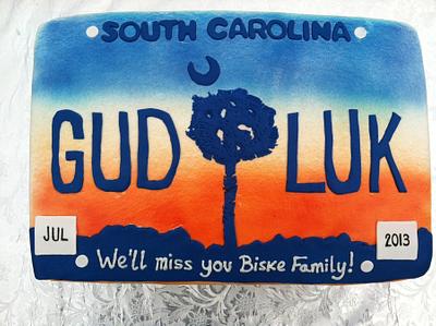 South Carolina License Plate - Cake by TastyMemoriesCakes