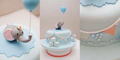 Elephant baby shower cake - Cake by Lulubelle's Bakes