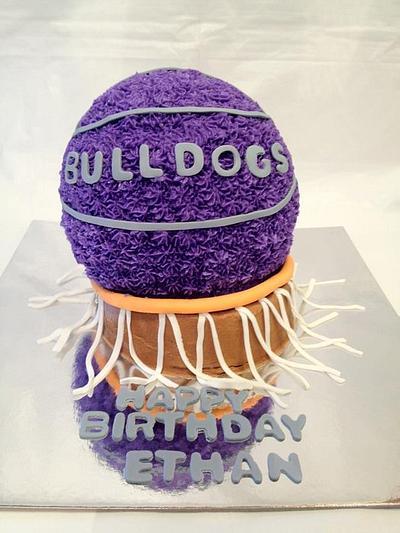 Basketball and Hoop - Cake by Dawn Henderson
