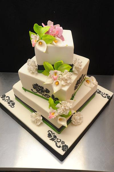 Damask and Green - Cake by Sugarpixy