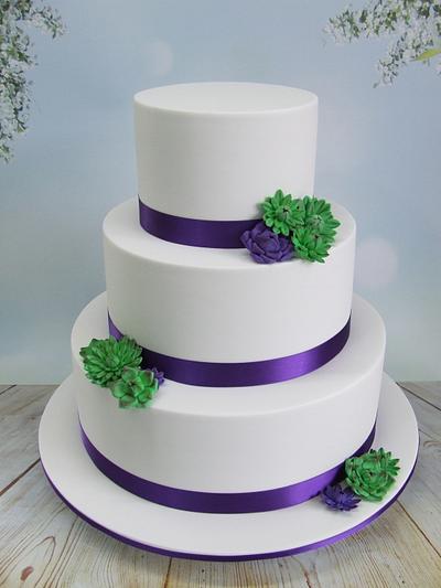 Succulents Wedding cake - Cake by Cake A Chance On Belinda