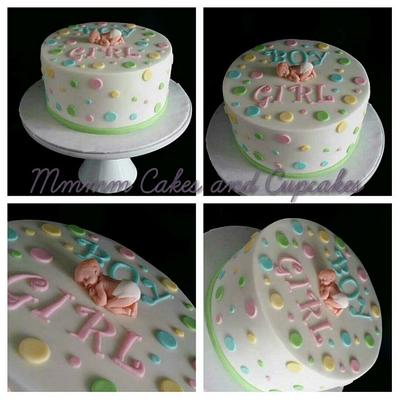 Gender reveal - Cake by Mmmm cakes and cupcakes
