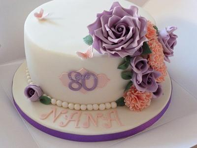 Rose & carnation cake - Cake by Sugar-pie