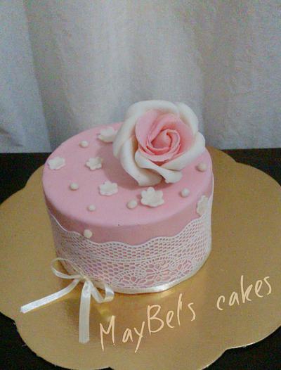 Lace cake  - Cake by MayBel's cakes