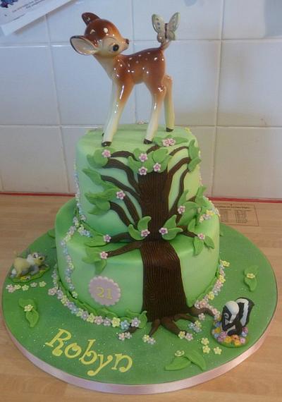 Bambi Theme 21st Birthday Cake - Cake by Cakes by Lorna