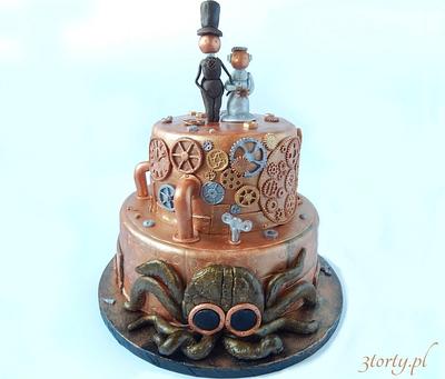 Steampunk weddingcake - Cake by 3torty