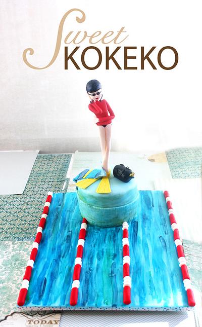 Swimmer Cake - Cake by SweetKOKEKO by Arantxa