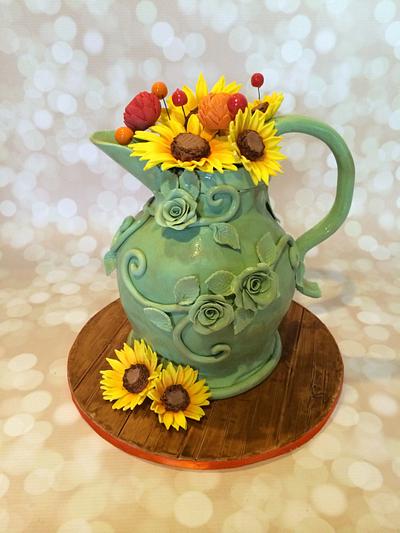 Old rustic water pitcher.  - Cake by Sweet cakes by Jessica 