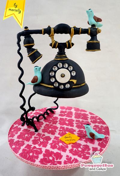 Vintage Phone Cake - Cake by Marielly Parra