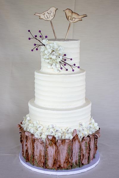 Rustic Wood and Buttercream - Cake by Veronica Arthur | The Butterfly Bakeress 