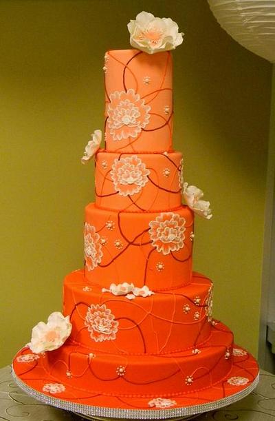Ombre Tangerine  - Cake by Ester Siswadi