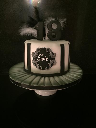 Chic ombré black and white cake - Cake by Sarah Leftley (Sarah's cakes)