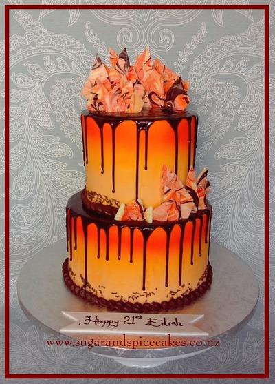 Dark Chocolate, Orange & Sunshine  - Cake by Mel_SugarandSpiceCakes