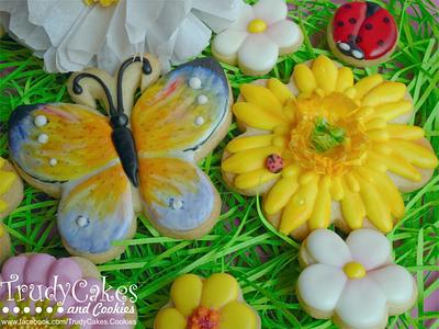 Painted butterfly cookie - Cake by TrudyCakes