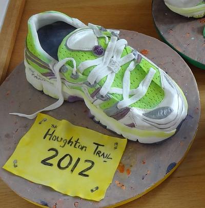 Running Shoes and Cycle Helmet - Cake by Fifi's Cakes