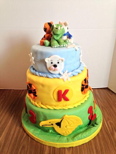 Lions and tigers and dinosaurs? Oh my - Cake by Sheri Hicks