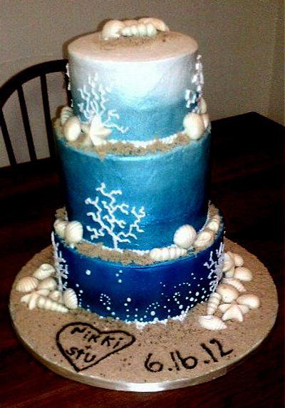 Beach Wedding - Cake by Simply Delicious Cakery