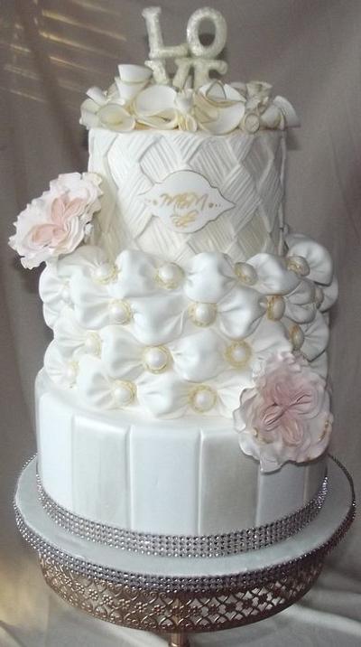 White Fabric Wedding - Cake by MorselsByMark