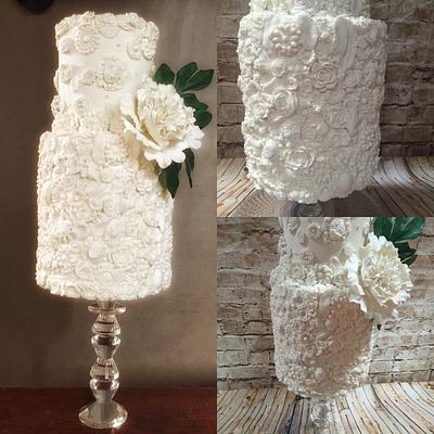 Bas Relief Wedding Cake - Cake by Inspired Sweetness