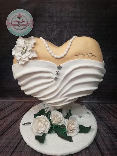 Heart cake (wedding cake) - Cake by Sara