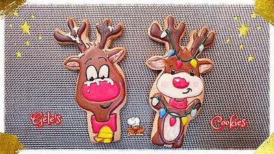 Christmas Reindeers - Cake by Gele's Cookies
