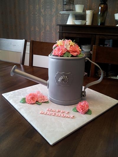 Watering Can Cake - Cake by Keri's Kreations