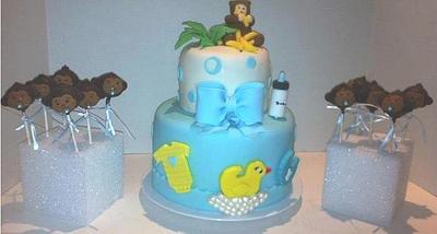 Monkey Time Baby Shower Cake - Cake by DeliciousCreations