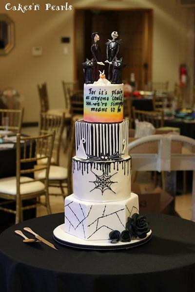 Nightmare Before Christmas Wedding Cake - Cake by Monica Florea