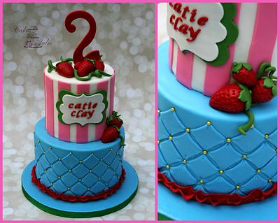 Strawberry Shortcake Inspired Cake. - Cake by Cakes By Julie