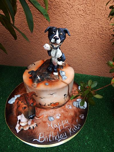 Cave dog and wild pig - Cake by crazycakes