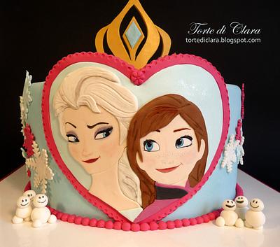 Frozen Elsa&Anna cake - Cake by Clara